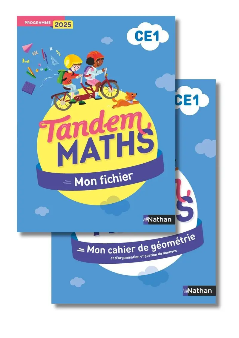 Fichier de l'&eacute;l&egrave;ve + Cahier g&eacute;om&eacute;trie CE1 - Programme 2025