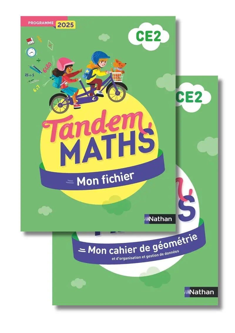 Fichier de l'&eacute;l&egrave;ve + Cahier g&eacute;om&eacute;trie CE2 -&nbsp;Programme 2025